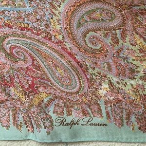 Vintage Ralph Lauren Spring Paisley Scarf